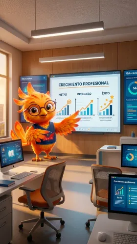 Fénixito explorando los cursos disponibles